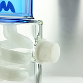 Blue and White Slitted Pyramid Beaker Freezable Coil System